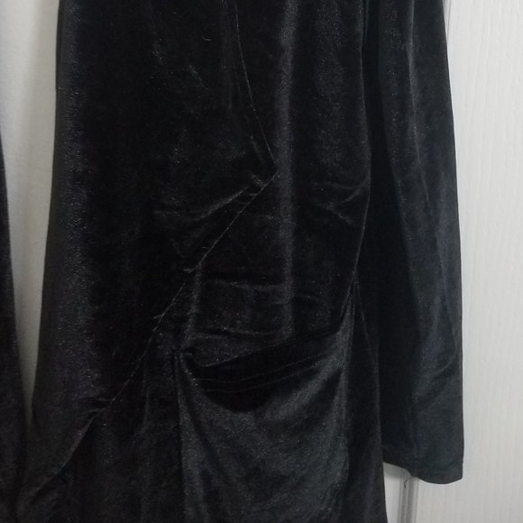 Boutique Duster Black Velvet Size Medium - Picture 5 of 5